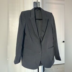 Express Black Pinstripe Blazer